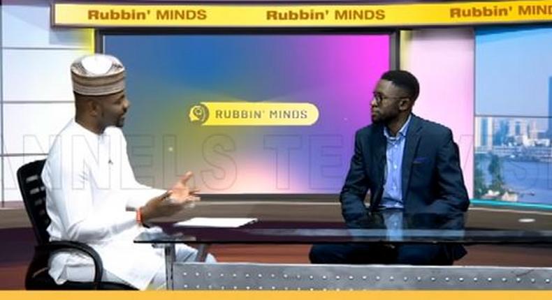 Osagie Alonge makes a second appearance on 'Rubbin' Minds' hosted by Ebuka Obi-Uchendu for Channels TV. (YouTube/Channels TV)