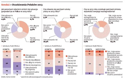 Pesymizm Polaków przełoży się na wyniki gospodarki w 2013 roku