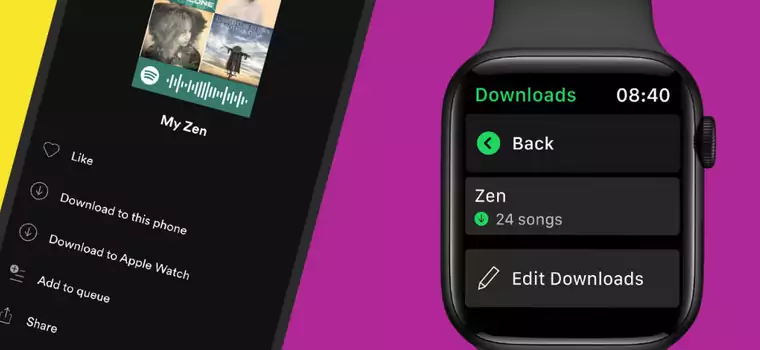 Spotify dla Apple Watch dostaje wyczekiwaną funkcję. Muzyki posłuchamy bez internetu