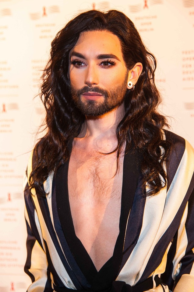 Conchita Wurst na gali AIDS Foundation