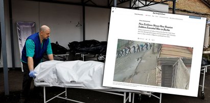 "NYT" publikuje nagranie z egzekucji cywilów w Buczy. "Potencjalna zbrodnia wojenna"