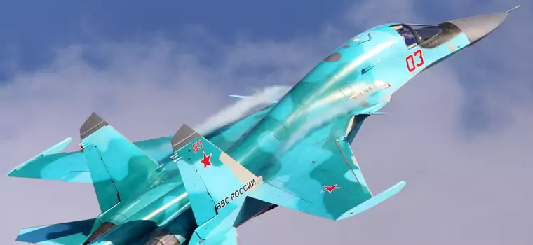 Armia Rosji dostała nowe bombowce Su-34. Moskwa pokazuje je w akcji