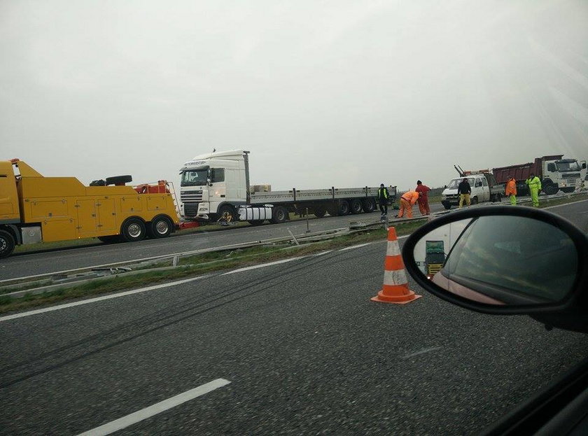 Wypadek na autostradzie A4 pod Brzegiem