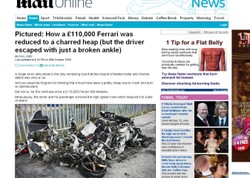 To kiedyś było ferrari. Kierowca przeżył