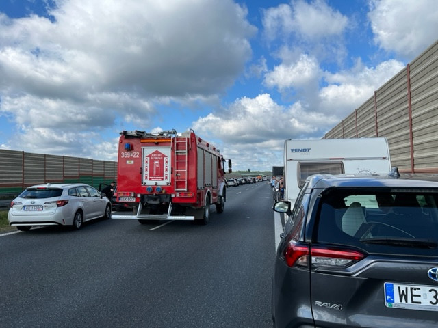 Poważny wypadek na autostradzie A2 w kierunku Poznania. 