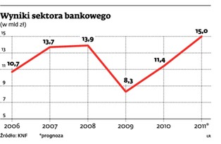 Zyski banków spadną w roku 2012 o ponad 2 mld zł