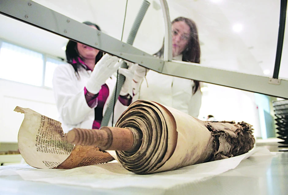 Jevrejska Tora u procesu restauracije: U laboratoriji Odeljenja za zaštitu, konzervaciju i restauraciju, nalazi se jevrejska Tora ispisana na pergamentu u veoma lošem stanju. Spis je u biblioteci od pre 40 godina. Nepoznatog je porekla