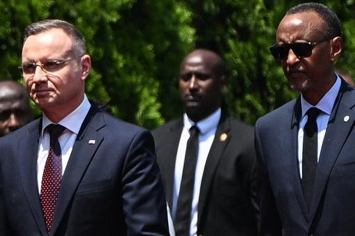 Prezydent RP Andrzej Duda oraz prezydent Rwandy Paul Kagame. Kigali, 07.02.2024 r.