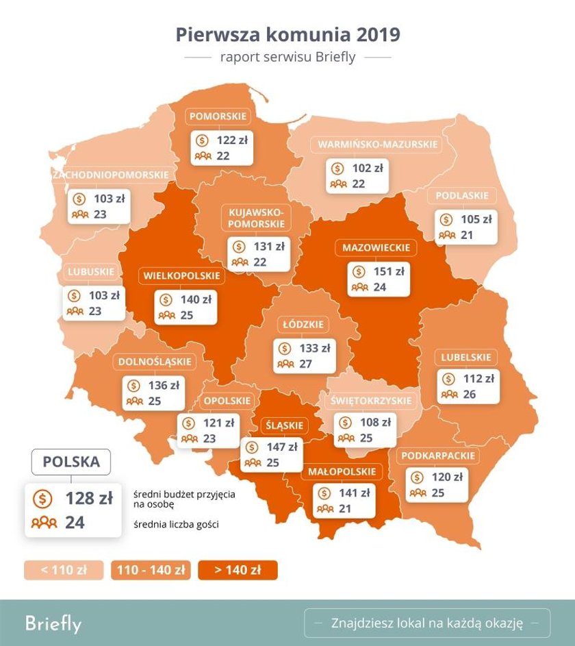 Pierwsza komunia 2019 - mapa