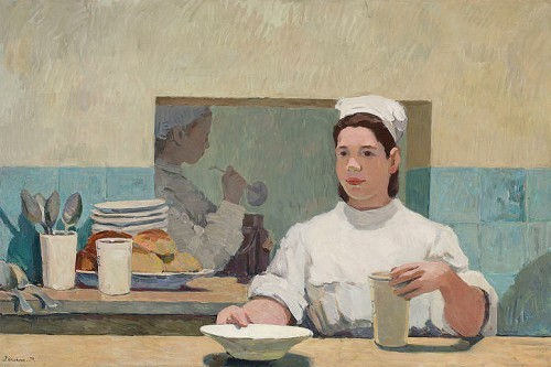 Człowiek pracy pracuje nie koniecznie na budowie - Józefa Wnukowa, 'Bar mleczny', 1954