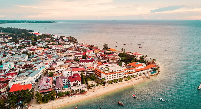 Aerial view of Tanzania