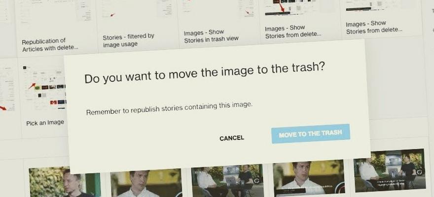 Images - move to trash alert