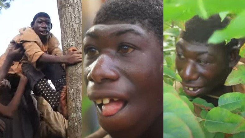 Meet the 21-year-old man who feeds on grasses; mother takes him to the bush to graze 