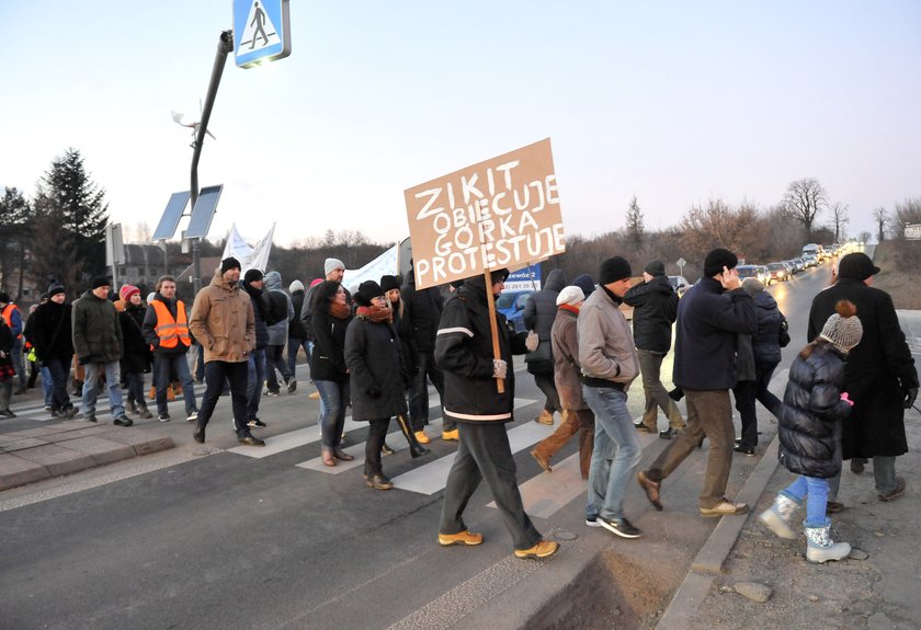 Protest mieszkańców Górki Narodowej w Krakowie