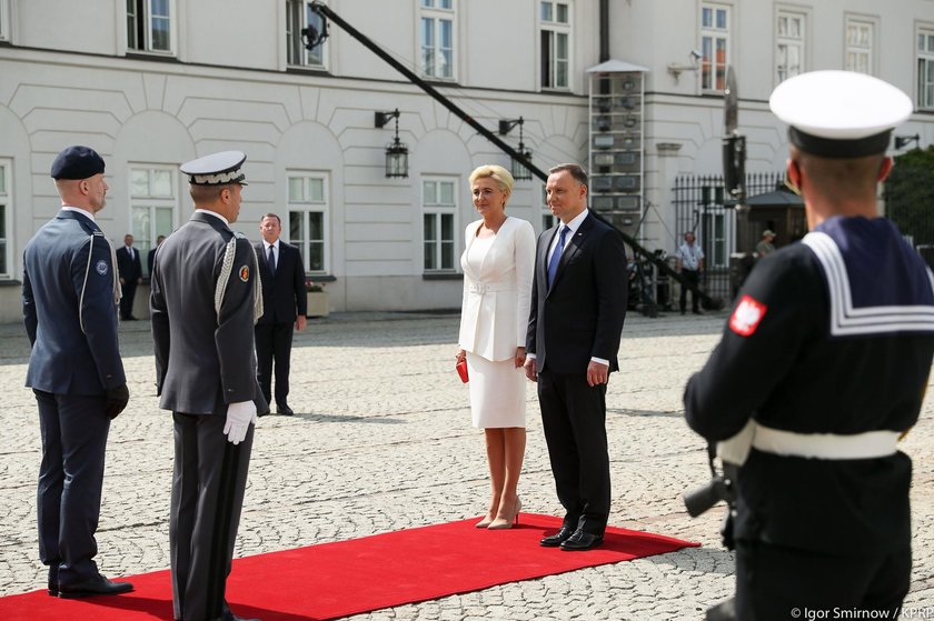 Para prezydencka podczas inauguracji drugiej kadencji Andrzeja Dudy