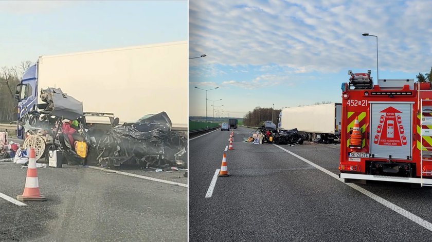 A nightmare accident on A4. The passenger car got into the truck