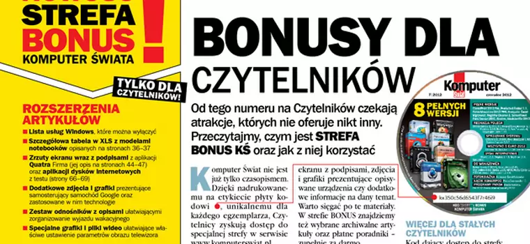 Strefa BONUS. Masa dodatków dla czytelników Komputer Świata!