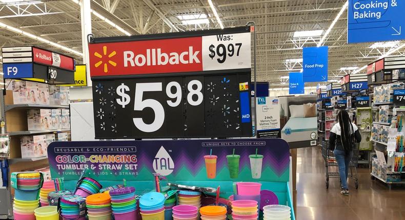 Walmart's accelerating rollbacks are a clear signal that consumer price inflation is moderating, Fitch Ratings Senior Director David Silverman wrote in a note.Ben Tobin