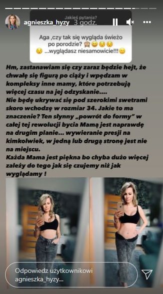 Agnieszka Hyży o powrocie do formy sprzed ciąży