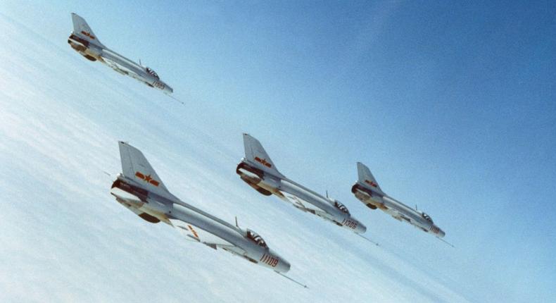 A squadron of Chinese J-7 fighter jets in 1999.Sovfoto/Universal Images Group via Getty Images