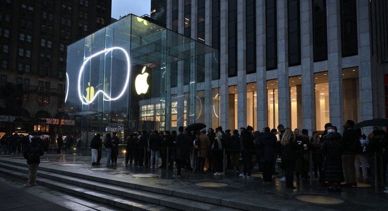 Dozens of people waited in the early morning hours before the store opened to secure their spots in line.