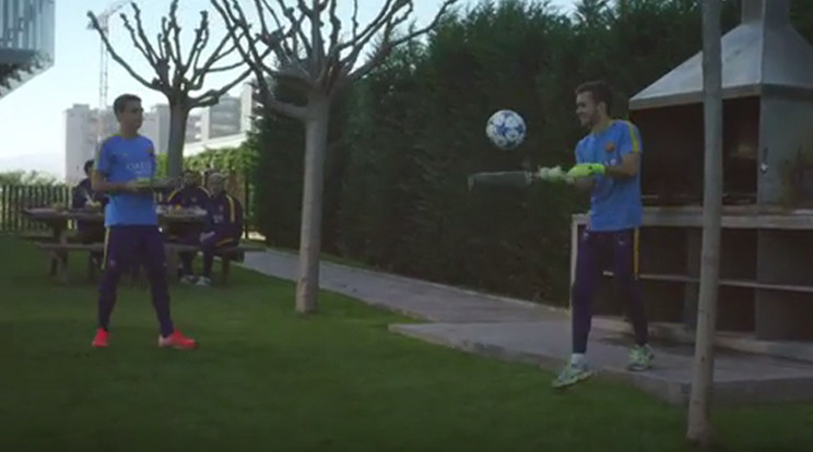 A Barcelona fiatal focistái jól szórakoztak/Fotó: Youtube