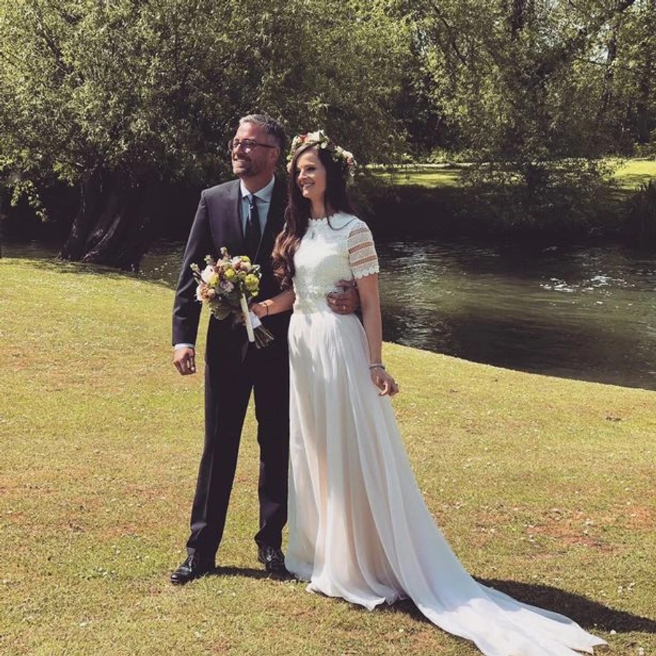 Na venčanju sa mužem Metjuom