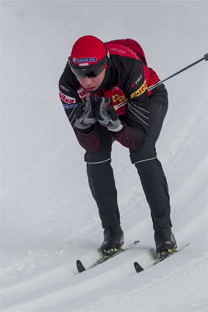 Bjoergen na trasie Kowalczyk