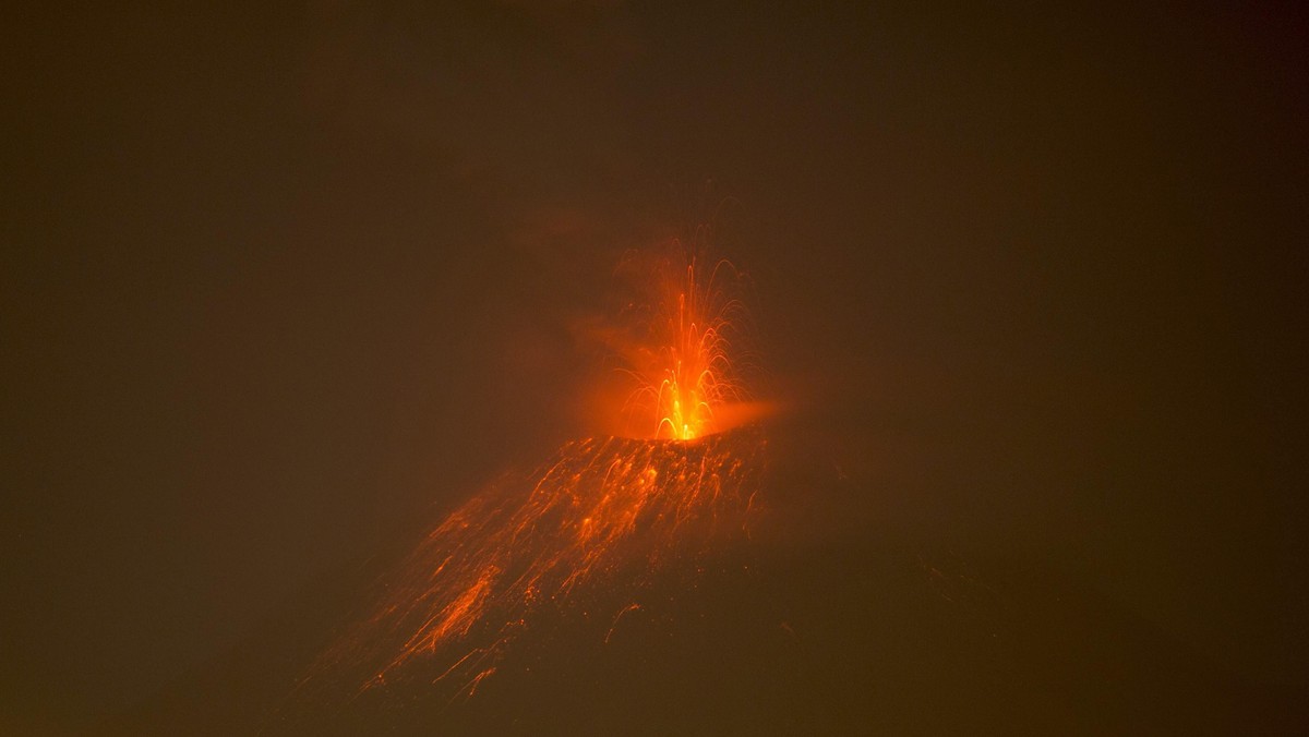 Ekwador wulkan Tungurahua