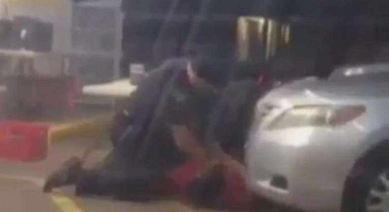 Shocking video shows moment police shoot dead already 'captured' man.