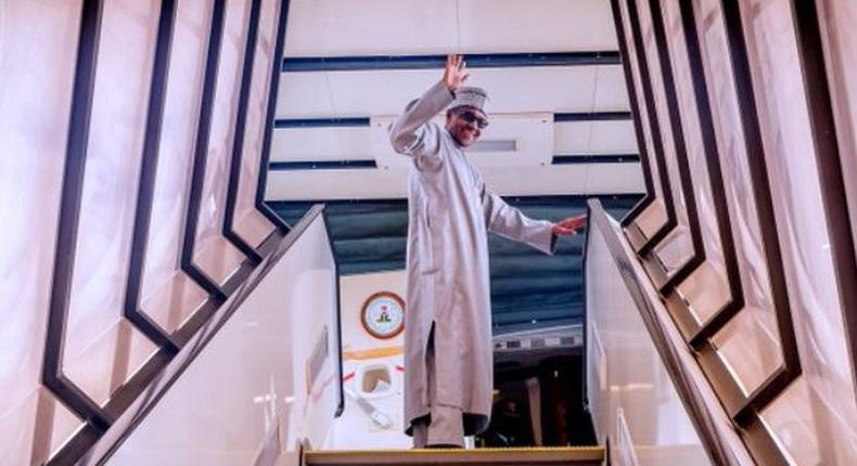 President Muhammadu Buhari leaves Nigeria for France to attend African finance summit (Punch)