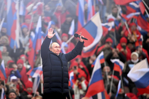 Putin na stadionu Lužniki