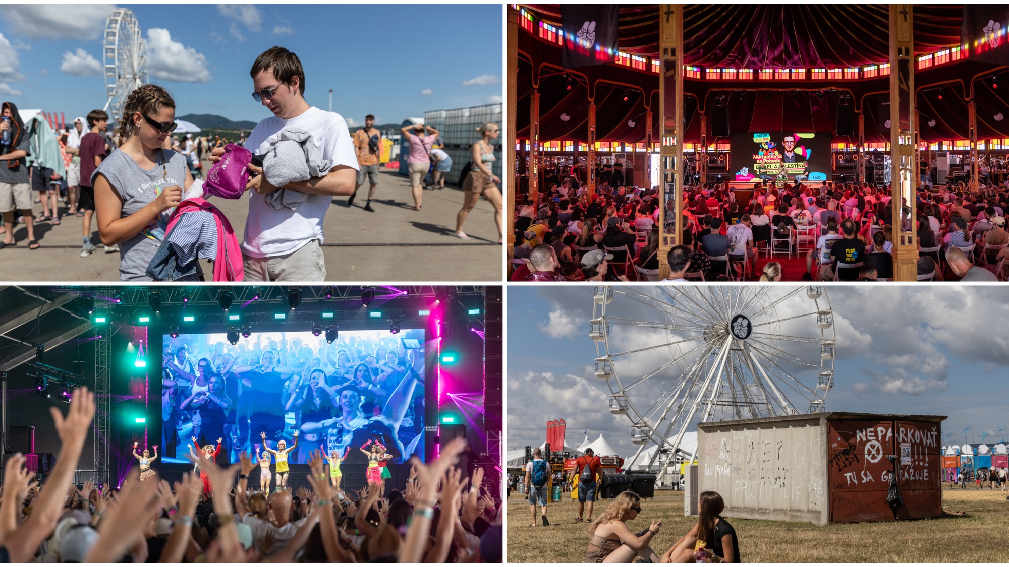 Koláž z druhého dňa festivalu Pohoda 2025