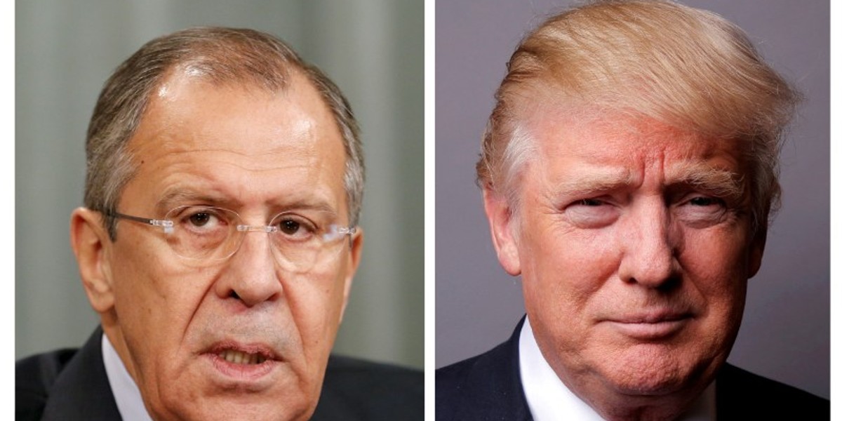 Trump and Russian Foreign Minister Sergei Lavrov.