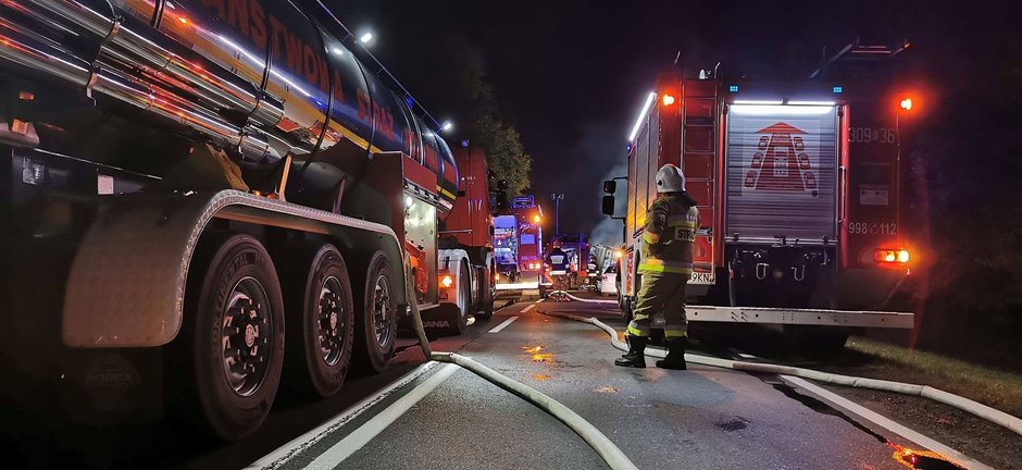 Akcja gaśnicza na DK22