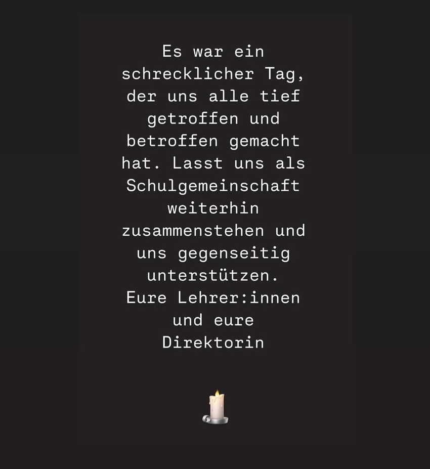 Poruka škole u kojoj se dogodio Masakr