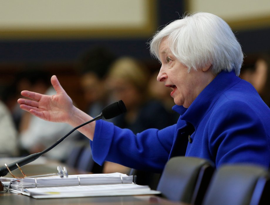 US Federal Reserve Board Chair Janet Yellen.