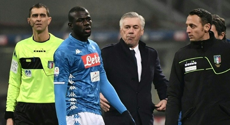 Senegalese defender Kalidou Koulibaly was targeted by monkey noises and racist chants in the San Siro on December 26