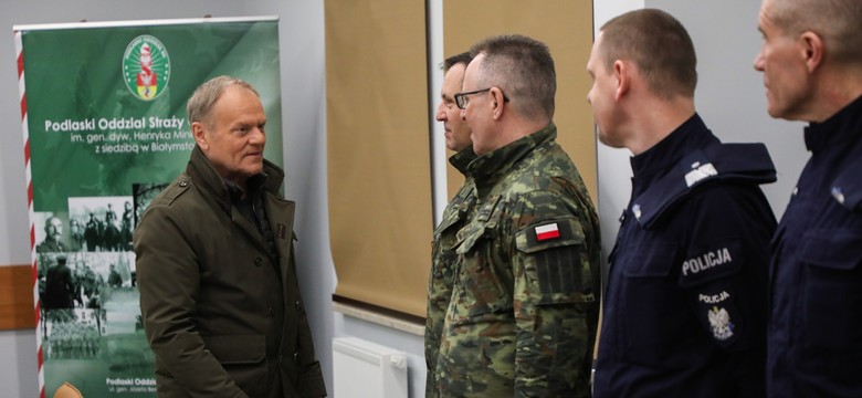 Premier Tusk na granicy z Białorusią. Odebrał niepokojący meldunek