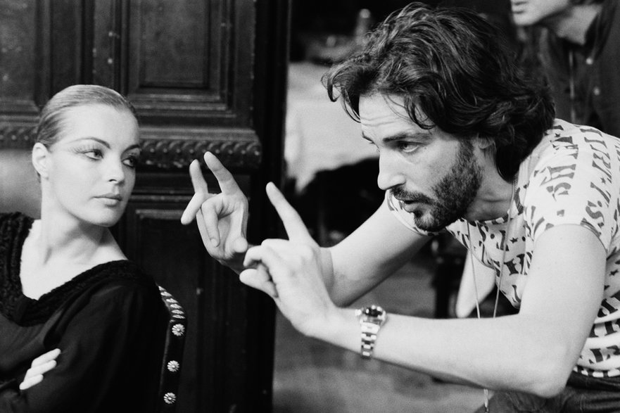 Andrzej Żuławski i Romy Schneider na planie filmu "Najważniejsze to kochać" (1975)