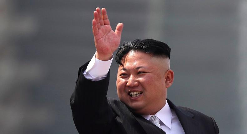 North Korean leader Kim Jong Un at a military parade on April 15 in Pyongyang, North Korea.