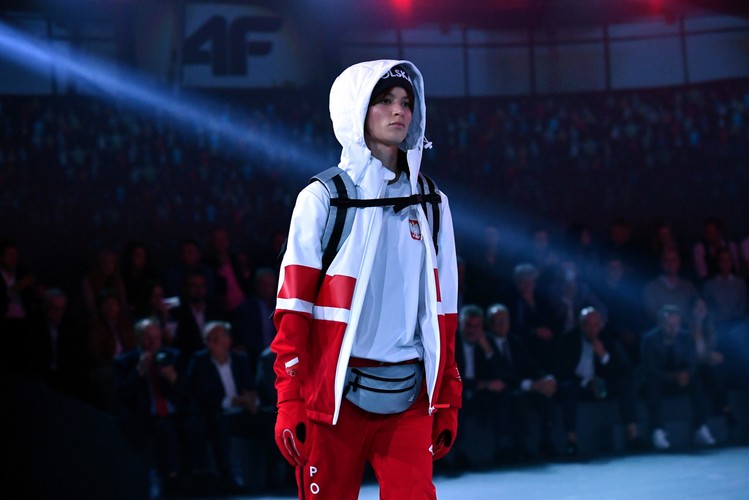 Pokaz kolekcji olimpijskiej marki 4F dla polskich sportowców, uczestników XXIII Zimowych Igrzysk Olimpijskich