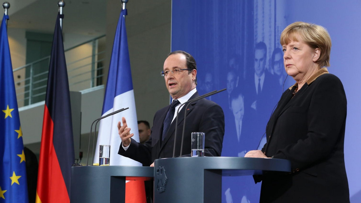 Niemcy i Francja przedstawią wspólne pomysły na wzmocnienie strefy euro. Propozycje będą gotowe do maja - zapowiedziała w Berlinie kanclerz Angela Merkel po spotkaniu z prezydentem Francoisem Hollandem.