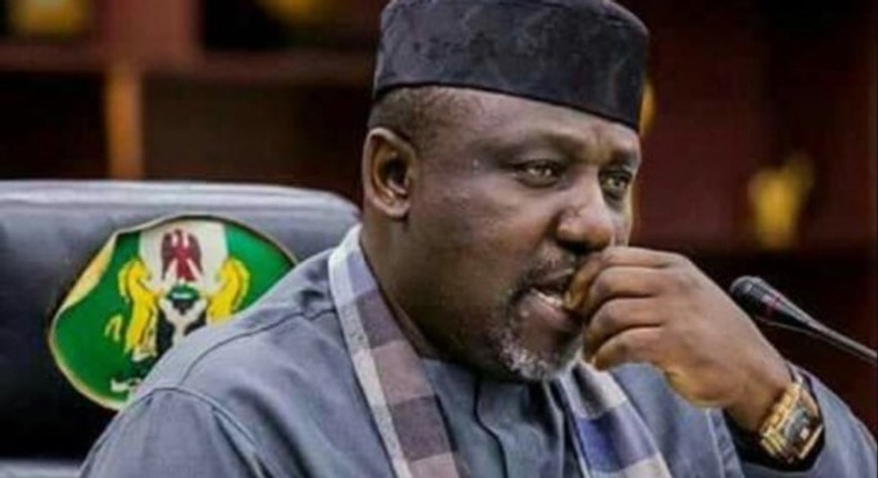 Imo Governor, Rochas Okorocha, responds to his suspension by suspending the person who suspended him (Punch)