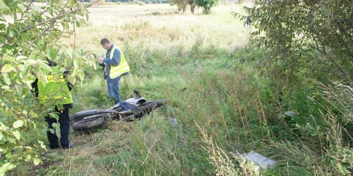 motocyklista wypadek