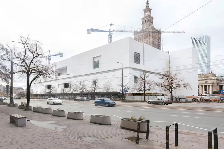 Powstający budynek Muzeum Sztuki Nowoczesnej w Warszawie - Pracownia Thomas Phifer and Partners