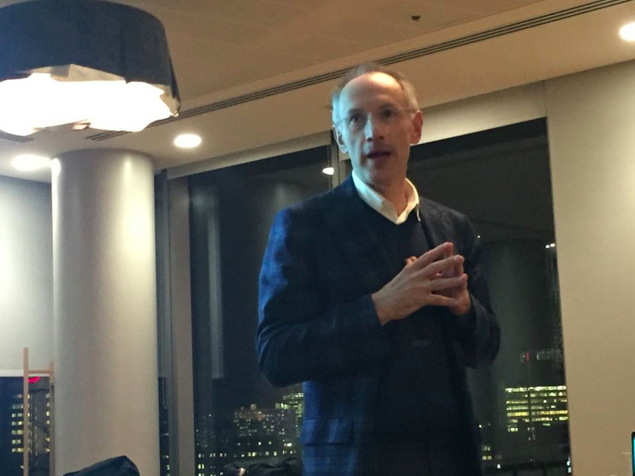 Sequoia chairman Sir Michael Moritz at Skyscanner's London office launch.