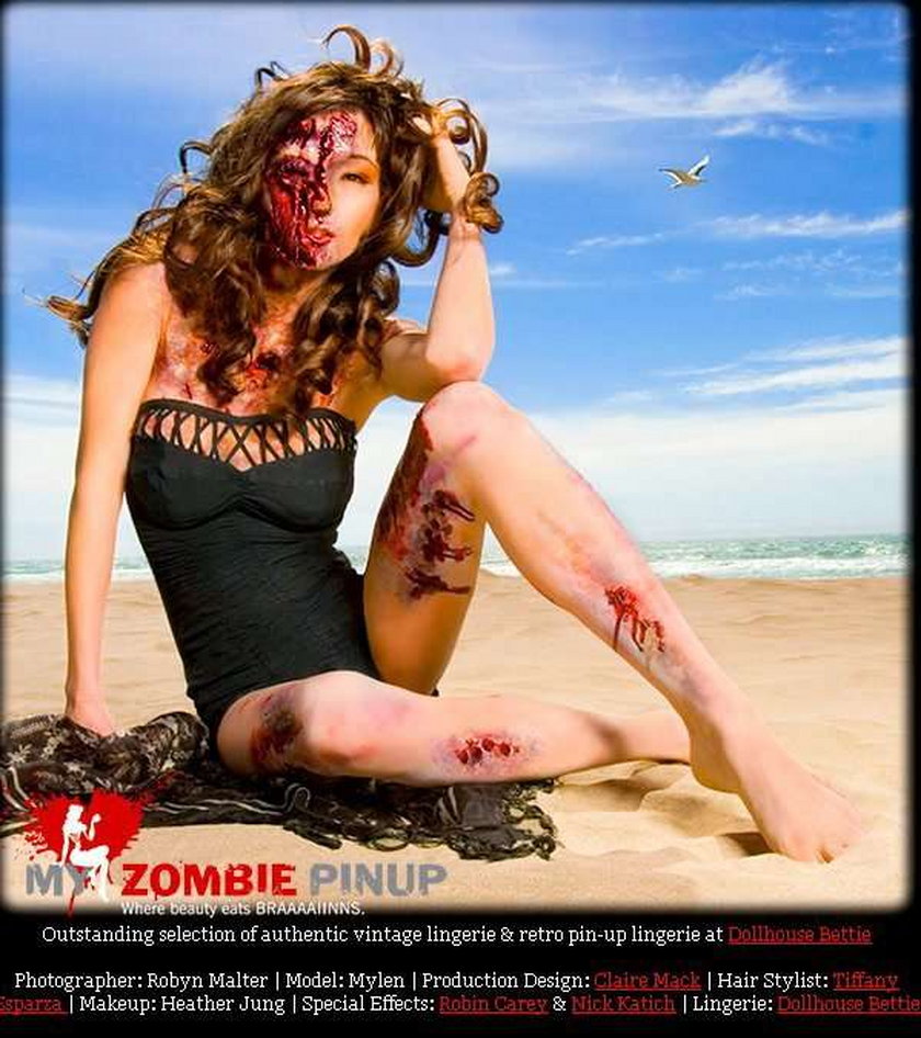 kalemdarz zombie pinup