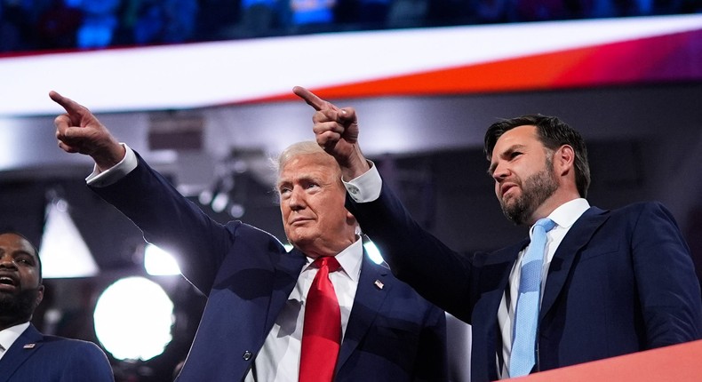 Former President Donald Trump and Ohio Sen. JD Vance.Getty Images