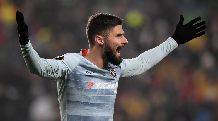 Olivier Giroud szerezte a Chelsea második gólját /Fotó: MTI/ Illyés Tibor